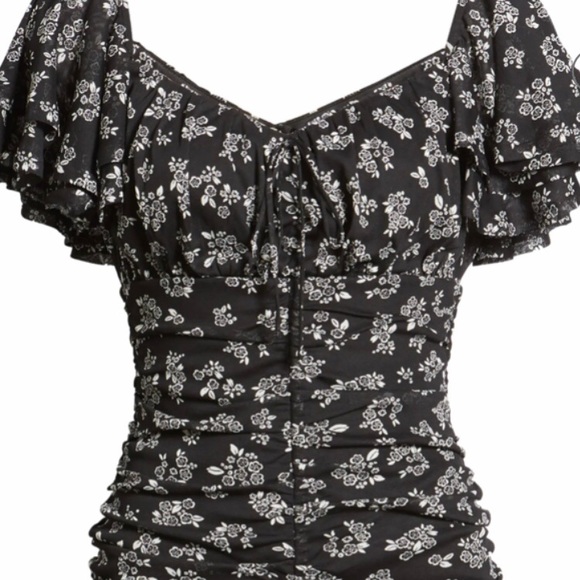 4SI3NNA Ruffle Gathered Minidress - Picture 2 of 8